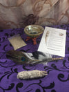 Deluxe Smudge Kit: Abalone Shell, Stand, Sage, Ocean Sand, Traditional Feather