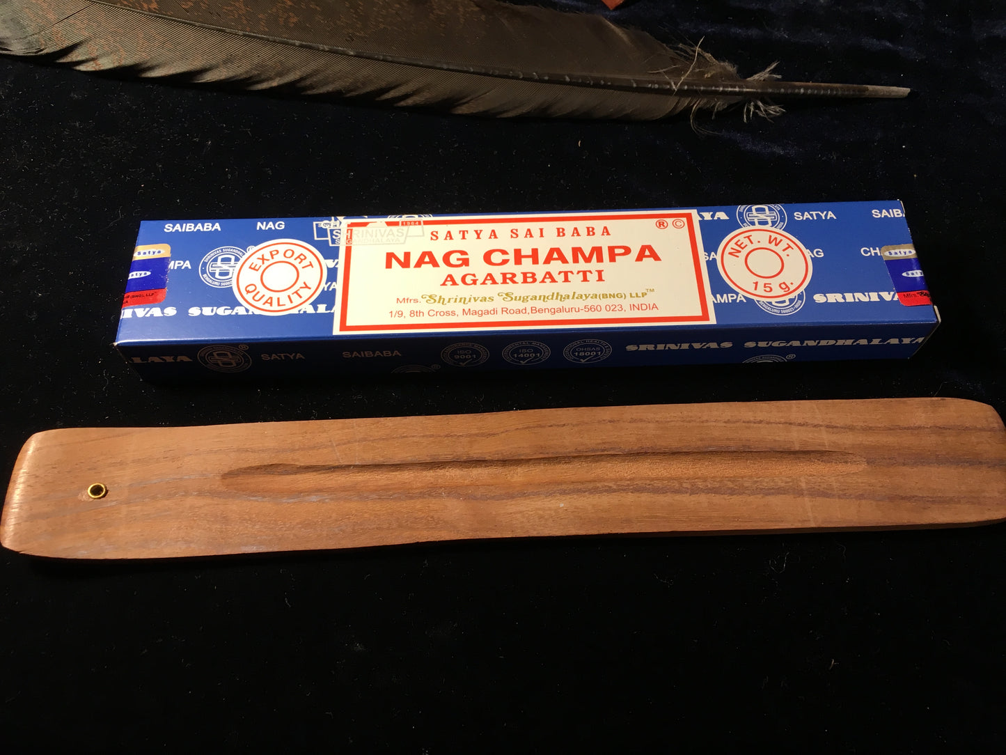 Deluxe Smudge Kit: Abalone Shell, Stand, Sage, Quartz Crystal Gem, Nag Champa Incense, Incense Burner, Traditional Feather