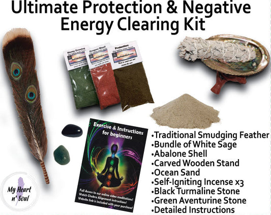 Ultimate Smudge Metaphysical Protection & Negative Energy Clearing Home Blessing Kit